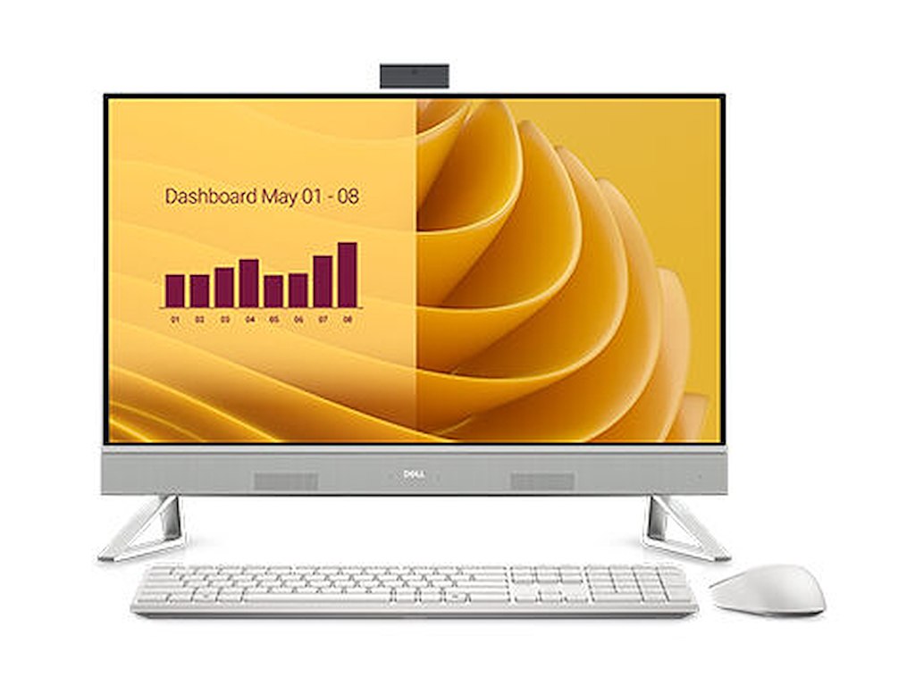 DELL EC27250 Intel Core 7 150U 68,6 cm (27") 1920 x 1080 pixel Berøringsskærm All-in-One PC 16 GB DDR5-SDRAM 1 TB SSD Windows 11 Pro Wi-Fi 6E (802.11ax) Perle, Hvid