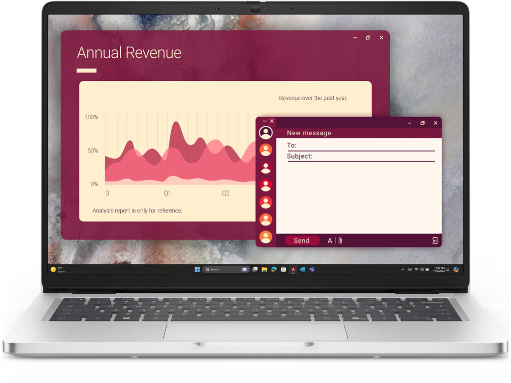 DELL Pro 14 PC14250 Intel Core Ultra 5 235U Laptop 35,6 cm (14") Full HD+ 16 GB DDR5-SDRAM 512 GB SSD Wi-Fi 6E (802.11ax) Windows 11 Pro Nordisk Platin