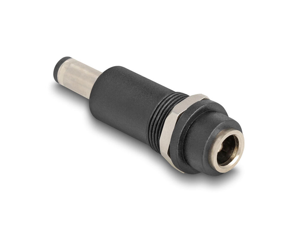 DeLOCK 64281 kabel kønsskifter DC 5.5 x 2.5 mm DC 5.5 x 2.1 mm Sort