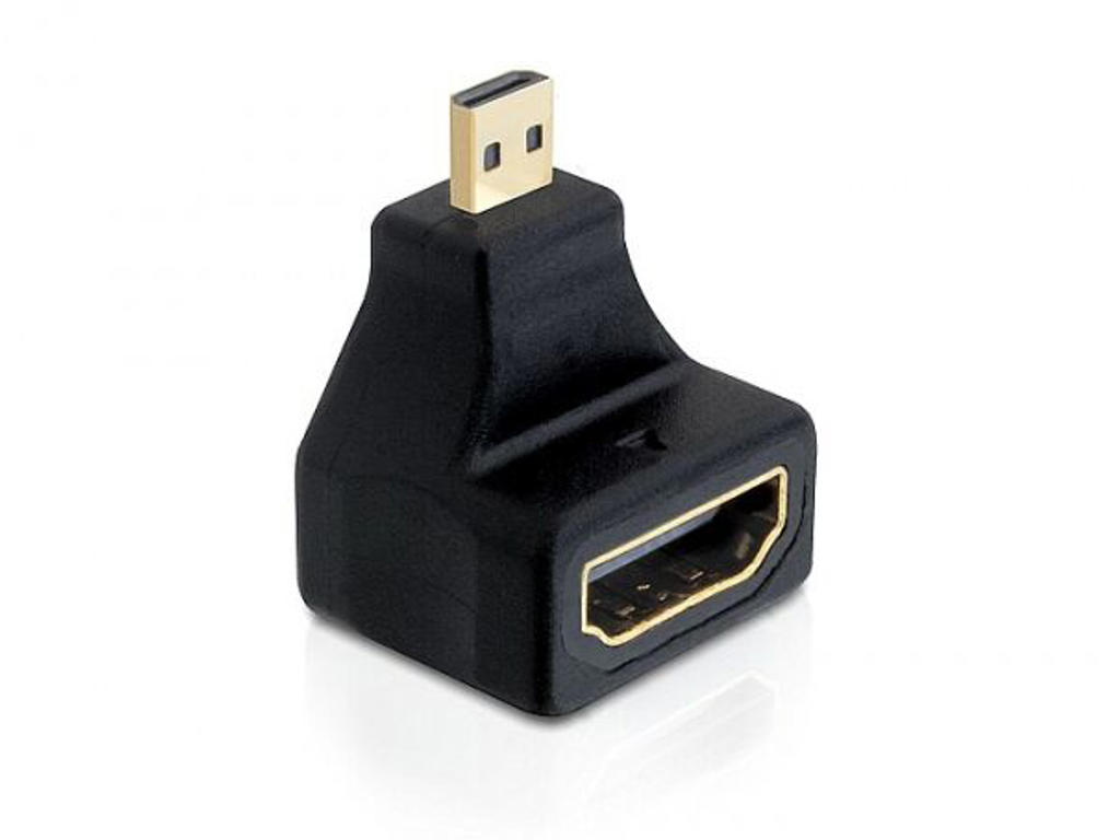 DeLOCK 65270 kabel kønsskifter 19-p micro HDMI-D M 19-p HDMI-A F Sort