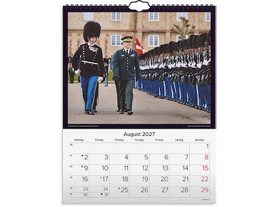 Vægkalender, 2027, Kongehuset, 1 måned pr. opslag, Mayland