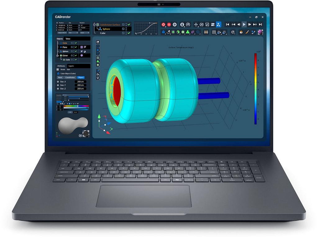 DELL Pro Max 18 Plus MB18250 Intel Core Ultra 7 265HX Mobil workstation 45,7 cm (18") Quad HD+ 32 GB DDR5-SDRAM 1 TB SSD NVIDIA RTX PRO 3000 Blackwell Wi-Fi 7 (802.11be) Windows 11 Pro Nordisk Sort