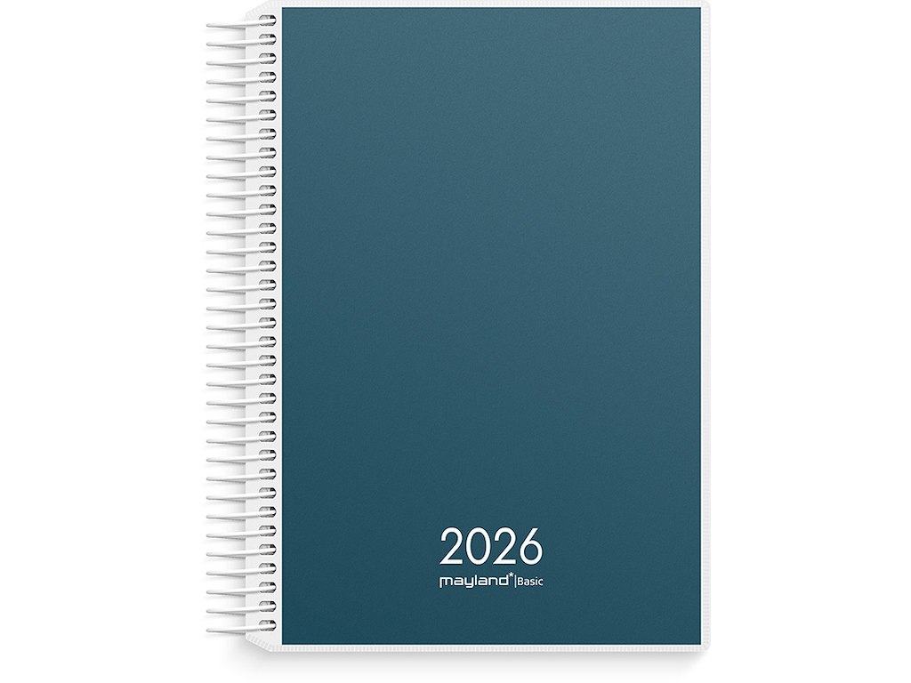 Kalender, 2026, Basic Dag, 1 dag pr. side, Mørk petrol, Mayland