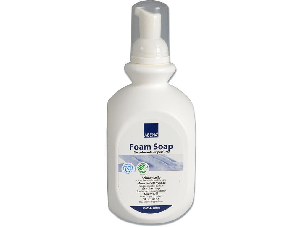 Håndsæbe, Skum, Flaske med pumpe, 500 ml, Abena 