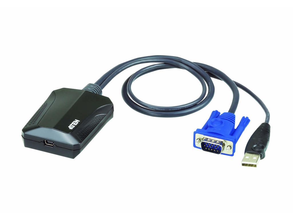 ATEN CV211 KVM-kabel Sort, Blå