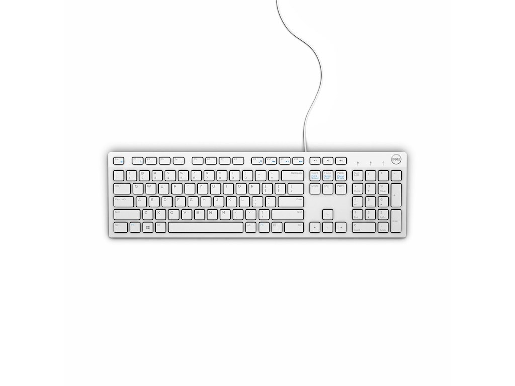 DELL KB216 tastatur Universel USB AZERTY Fransk Hvid