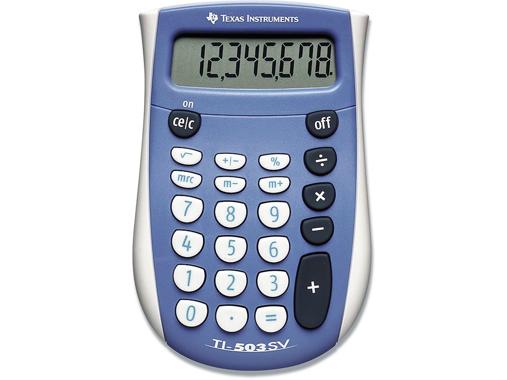 Regnemaskine, Standard, 8 cifre, Texas Instruments TI-503SV