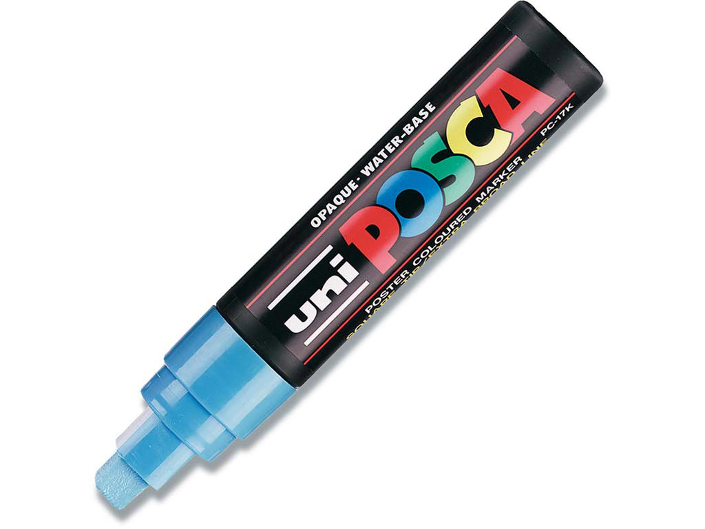 Paint marker, 15 mm, Lyseblå, XXL spids, uni Posca PC-17K