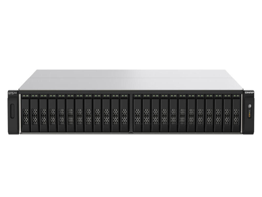 QNAP TS-h2490FU NAS Stativ (2U) EPYC 7302P 256 GB DDR4 0 TB QuTS hero Sort, Grå