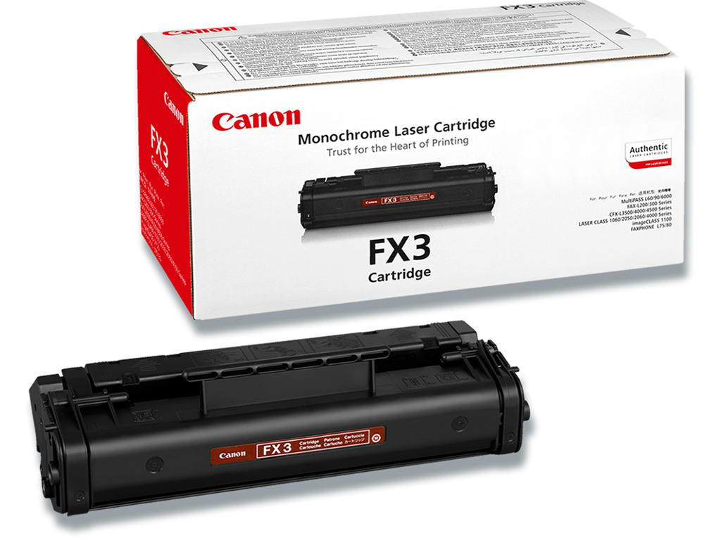 Toner, FX-3, Black-sort, 3.300 sider, Canon 1557A003