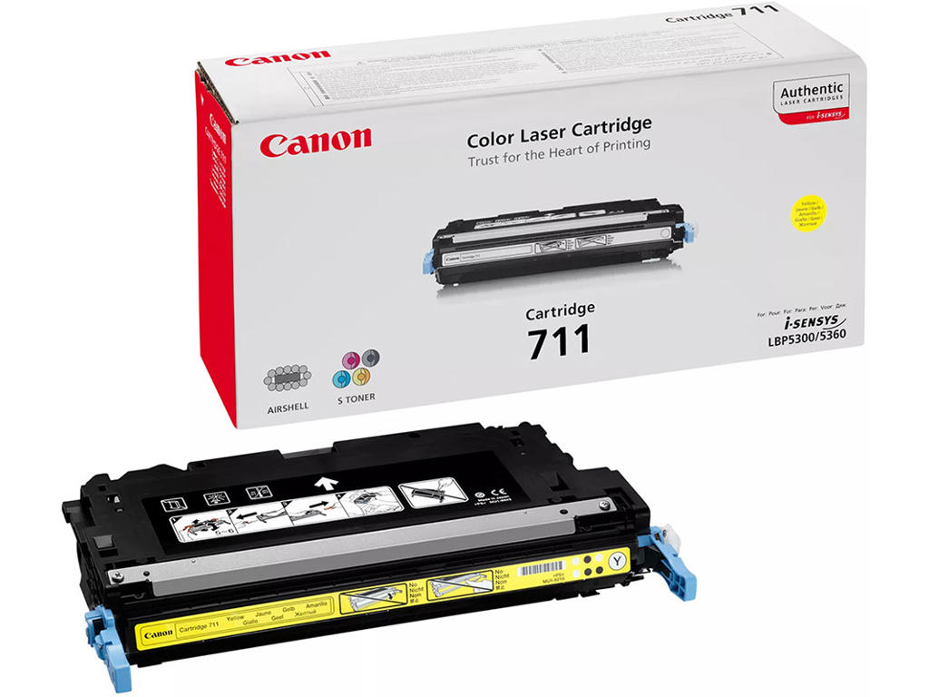 Toner, 711, Yellow-gul, 6.000 sider, Canon 1657B002