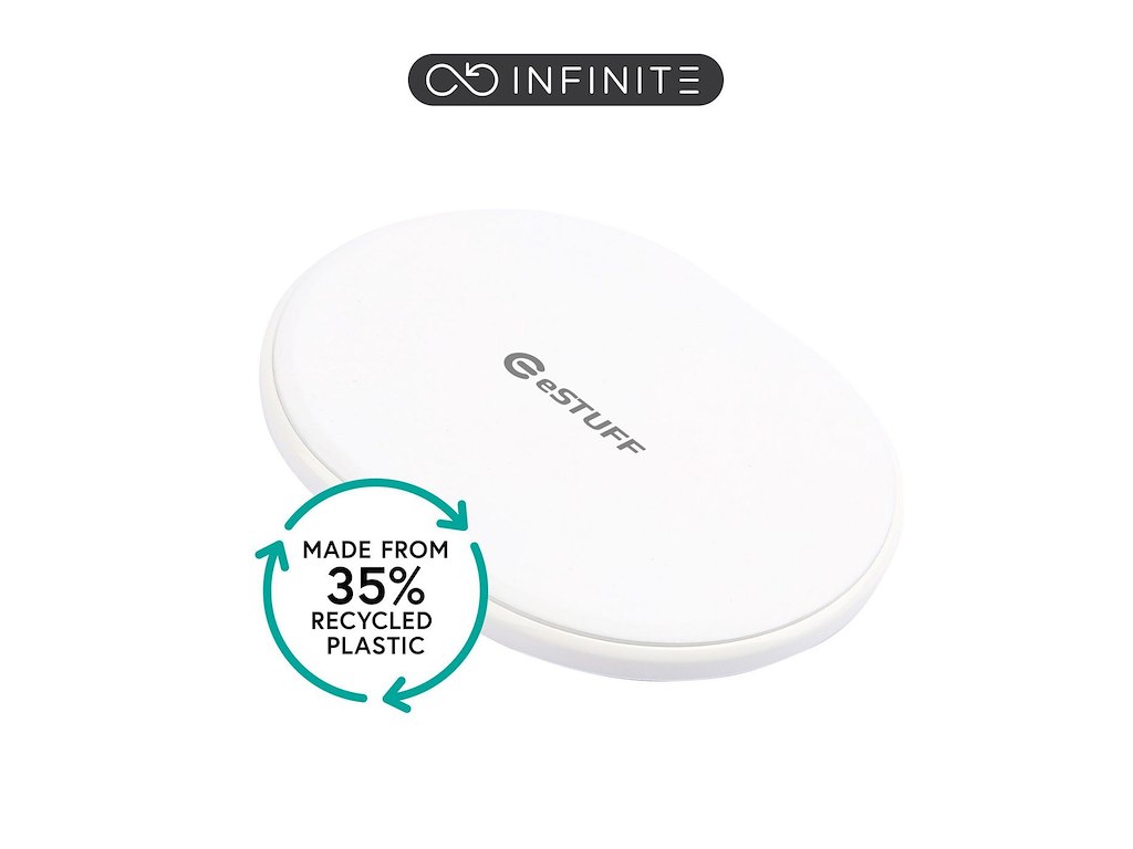eSTUFF ES638003 oplader til mobil enhed Smartphone Hvid USB Trådløs opladning Indendørs