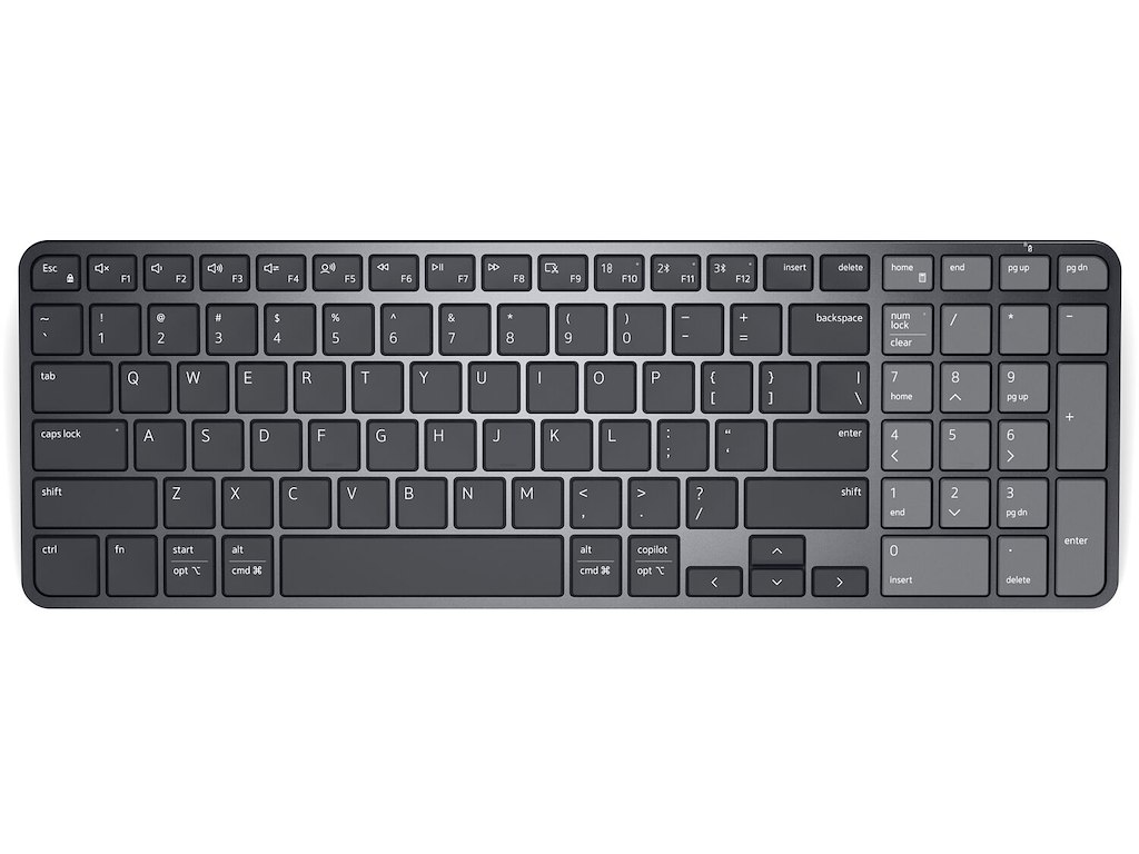 DELL Pro 7 KB746 tastatur Universel RF trådløs + Bluetooth QWERTY Nordisk Grafit