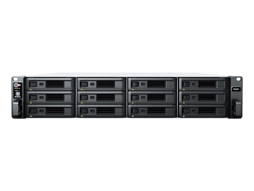 Synology RackStation RS2423+ NAS Stativ (2U) Ryzen Embedded V1780B 8 GB DDR4 72 TB HDD DiskStation Manager Sort