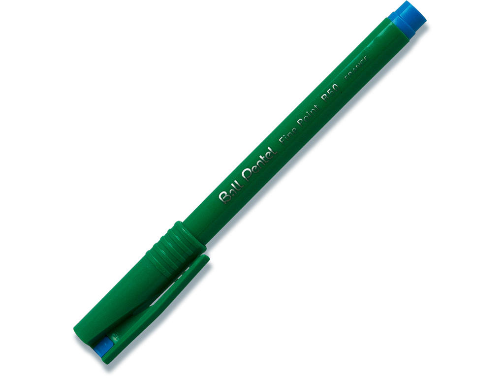 Rollerball pen, 0.5 mm, 0.25 mm, Blå, Pentel Ball Fine R50-C