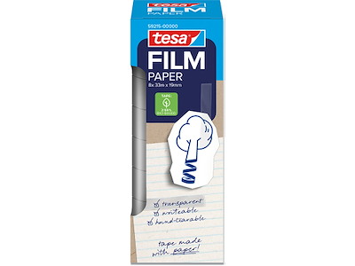 Tape, 19mm x 33m, 8 ruller, Transparent, Tesa Tesafilm Paper