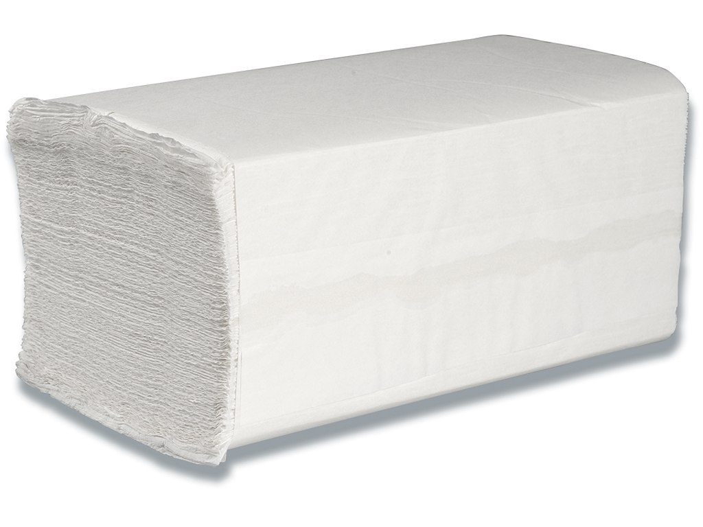 Håndklædeark, 2 lag, V-fold, 3800 ark, Care-Ness Excellent Minus