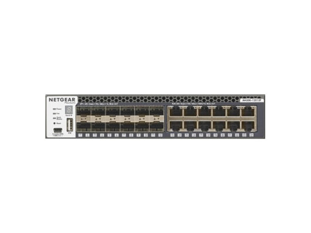 NETGEAR M4300-12X12F Administreret L2/L3 10G Ethernet (100/1000/10000) 1U Sort