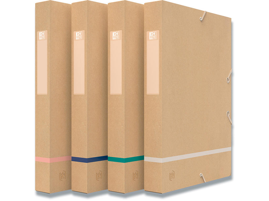Dokumentboks, A4, 325 ark, Natur-assorteret farve, Oxford Touareg 