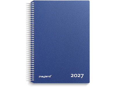 Kalender, 2027, Time, 1 dag pr. side, Blå, Mayland