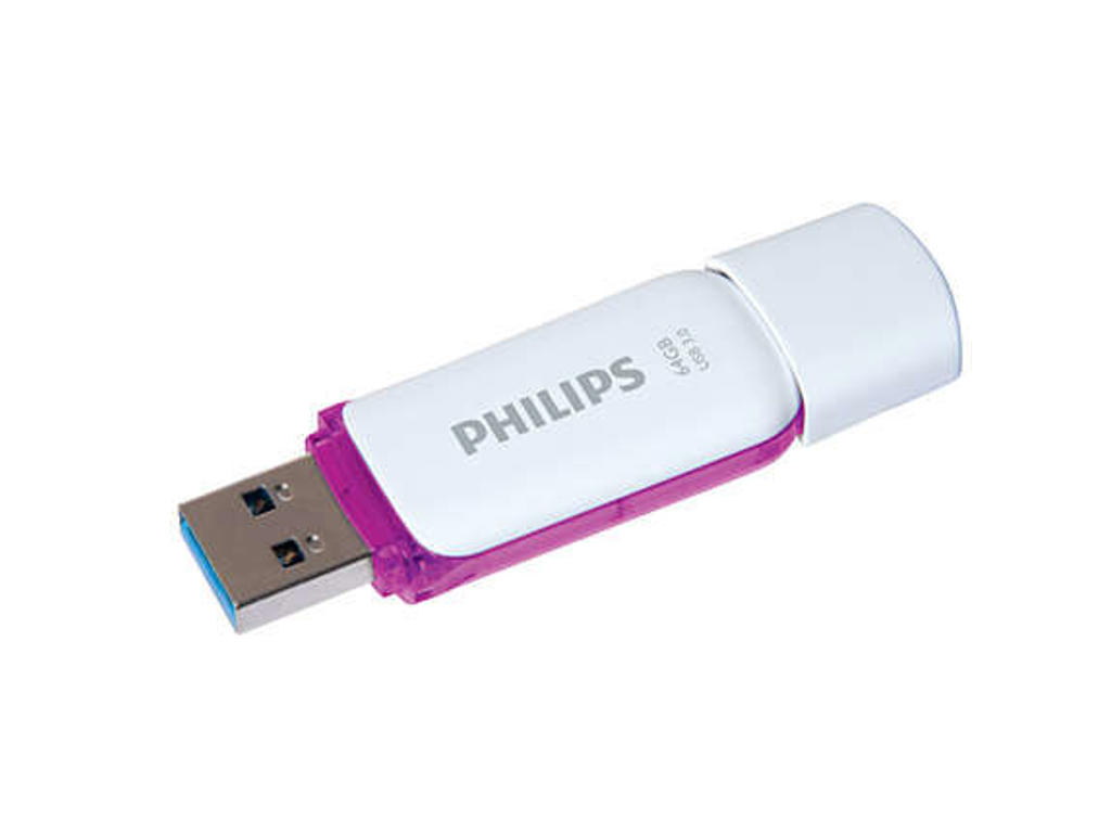 Philips FM64FD75B USB-nøgle 64 GB USB Type-A 3.2 Gen 1 (3.1 Gen 1) Lilla, Hvid