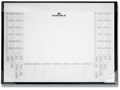 Skriveunderlag, 60x43 cm, Kalender, Med 2 års årskalender blok med 25 ark, Durable 