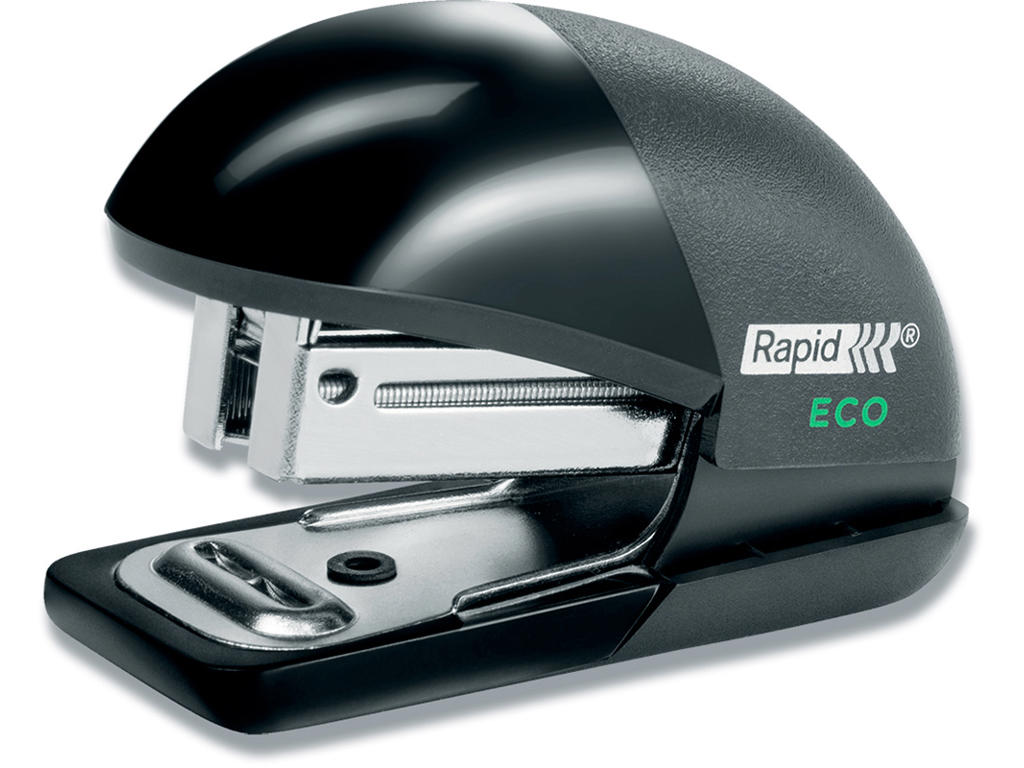 Hæftemaskine, 10 ark, Sort, Klamme 24/6 og 26/6, Rapid ECO Mini