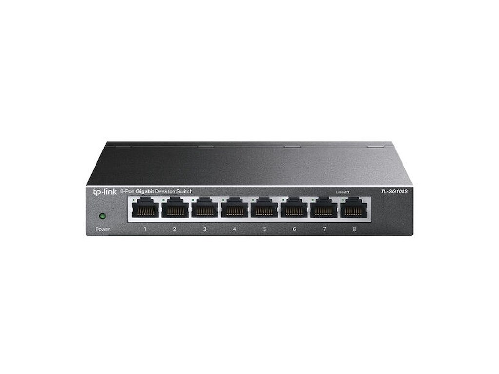 TP-Link TL-SG108S(UN) netværksswitch Ikke administreret Gigabit Ethernet (10/100/1000) Desktop Sort