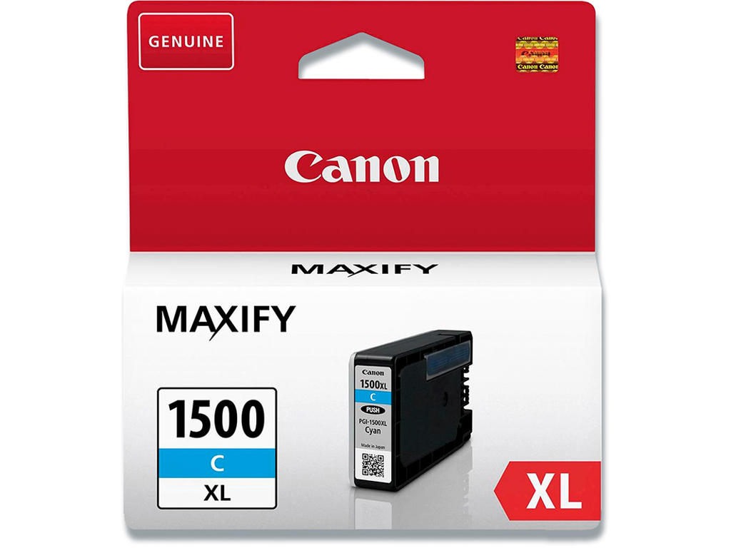 Blækpatron, 1 stk, 780 sider, Cyan-blå, Canon PGI-1500XLC