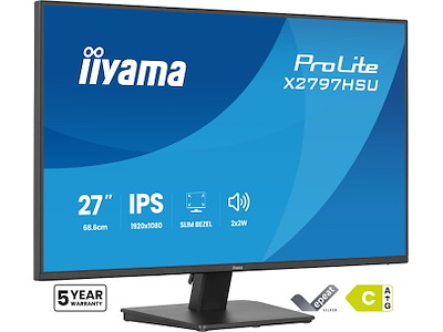 iiyama ProLite X2797HSU-B1 computerskærm 68,6 cm (27") 1920 x 1080 pixel Fuld HD LED Sort