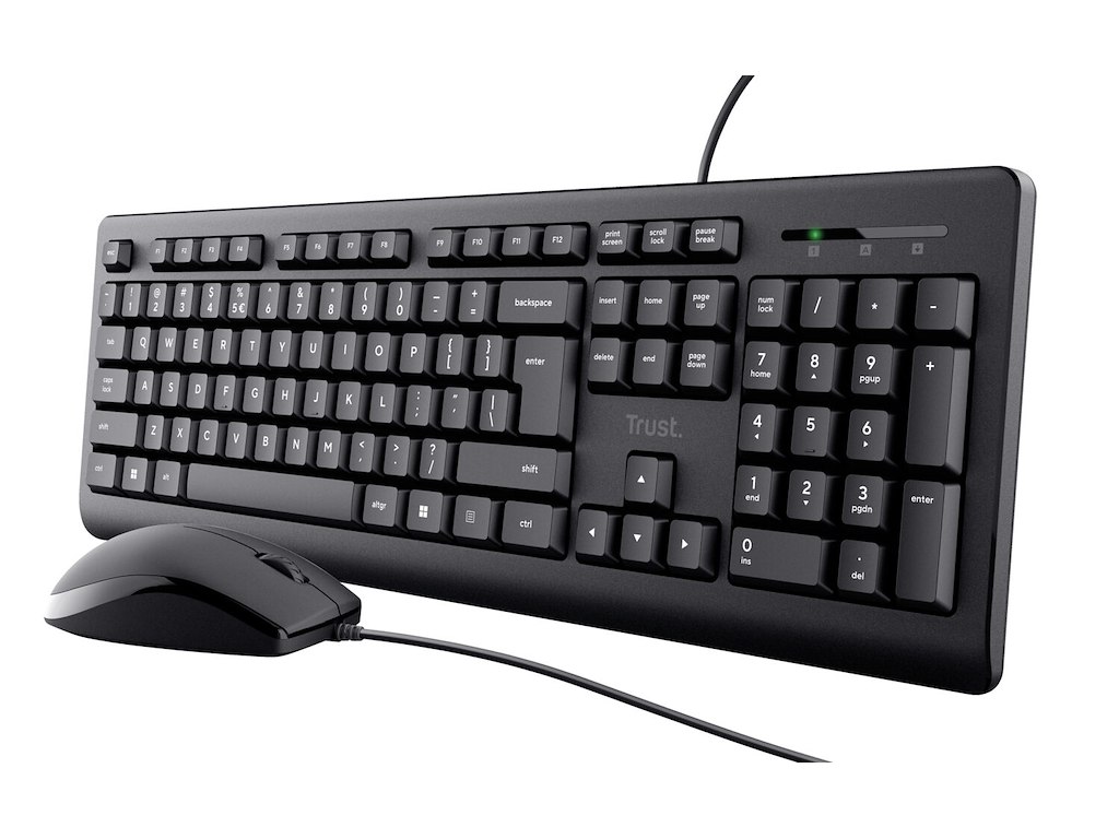 Trust Primo tastatur Mus inkluderet Universel USB QWERTY US engelsk Sort