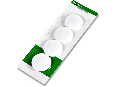 Magneter, Hvid, Ø4 cm, 4 stk, BNT Office 