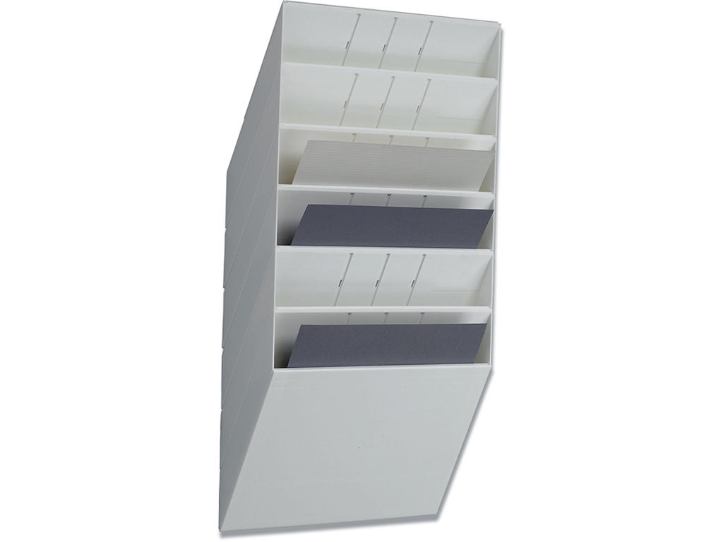 Brochureholder, 6 fag, A4, Tværformat, Durable FLEXIBOXX Væg