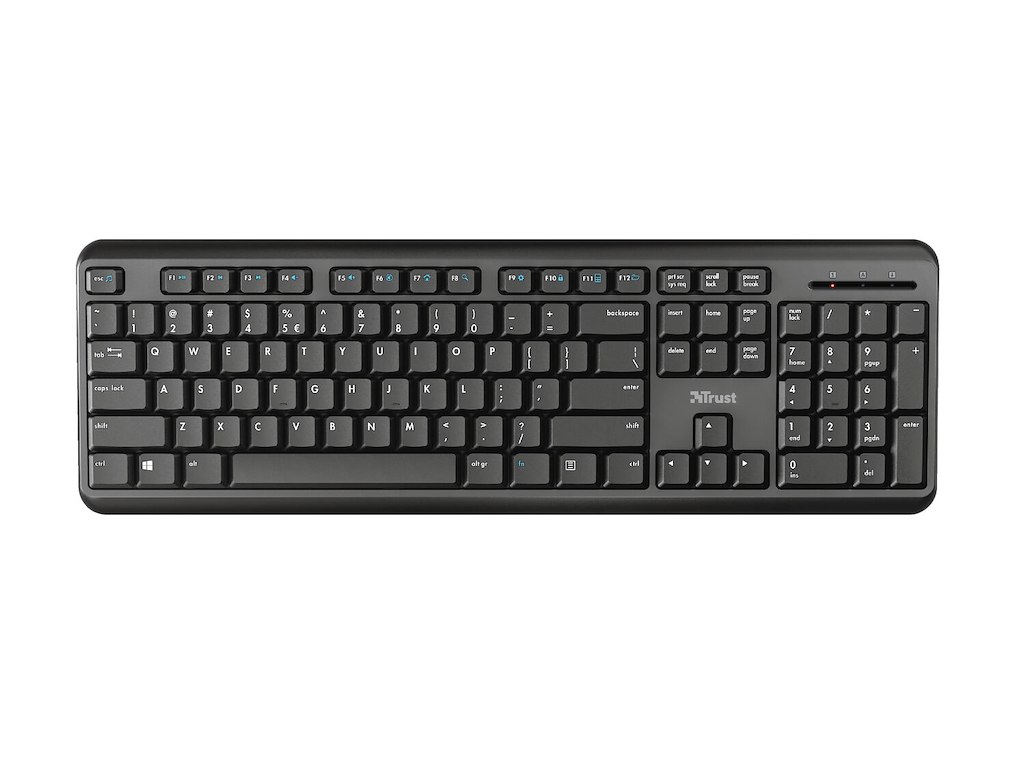 Trust TK-350 tastatur Kontor RF trådløst QWERTZ Tysk Sort