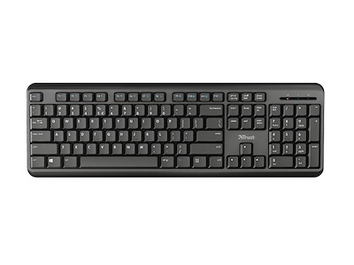 Trust TK-350 tastatur Kontor RF trådløst QWERTZ Tysk Sort
