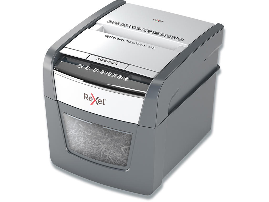 Makuleringsmaskine, Kryds, 45 ark, P4, Rexel Optimum AutoFeed+ 45X