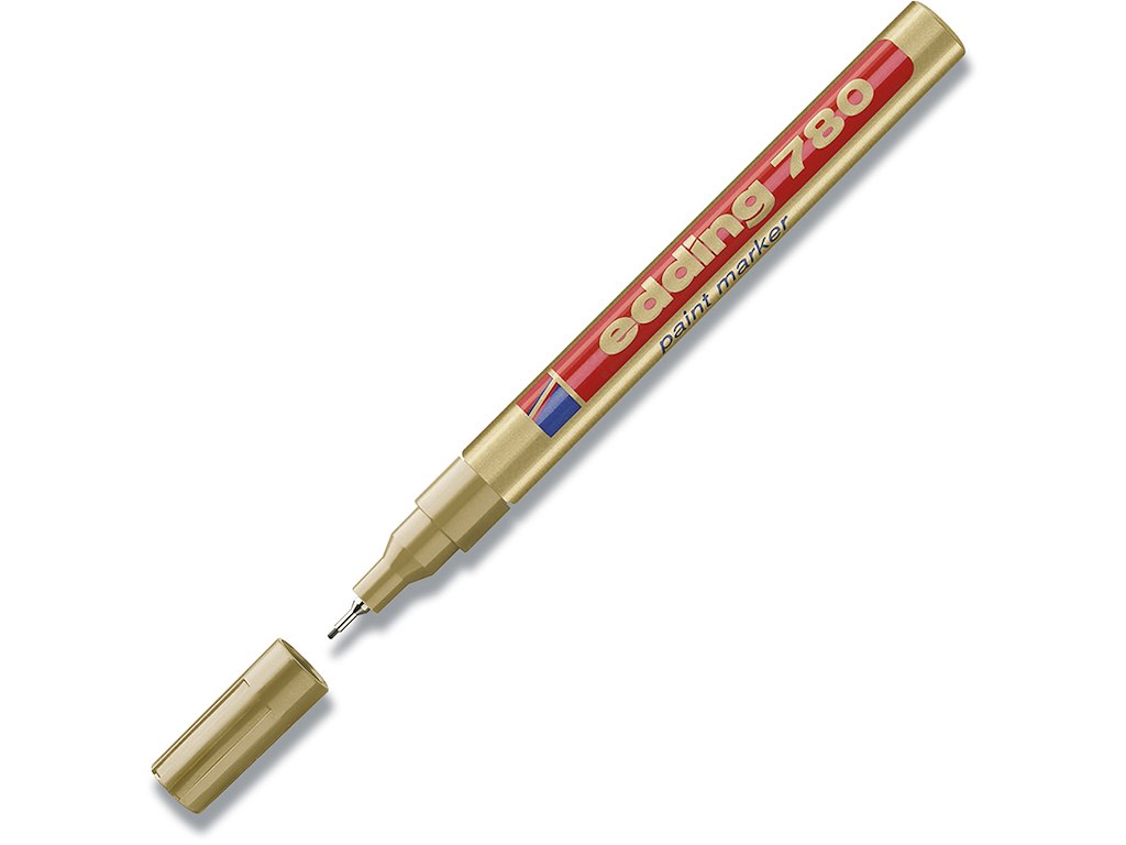 Paint marker, 0.8 mm, Guld, Metalindfattet spids, Edding Paint 780