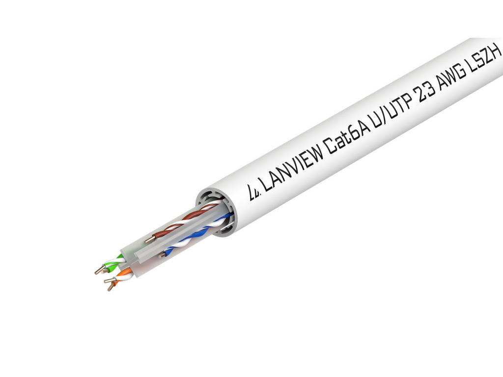 Lanview LVN122182 netværkskabel Hvid 500 m Cat6a U/UTP (UTP)