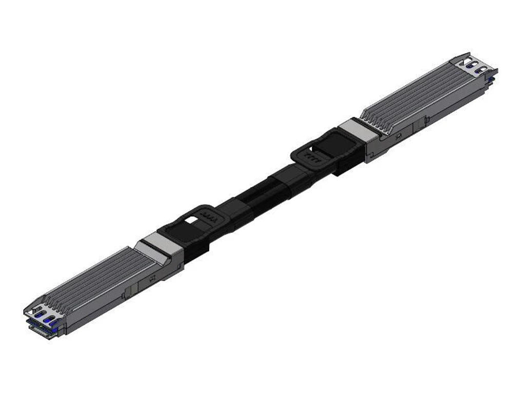 Nvidia MCP4Y10-N001 InfiniBand og fiberoptisk kabel 1 m OSFP Sort