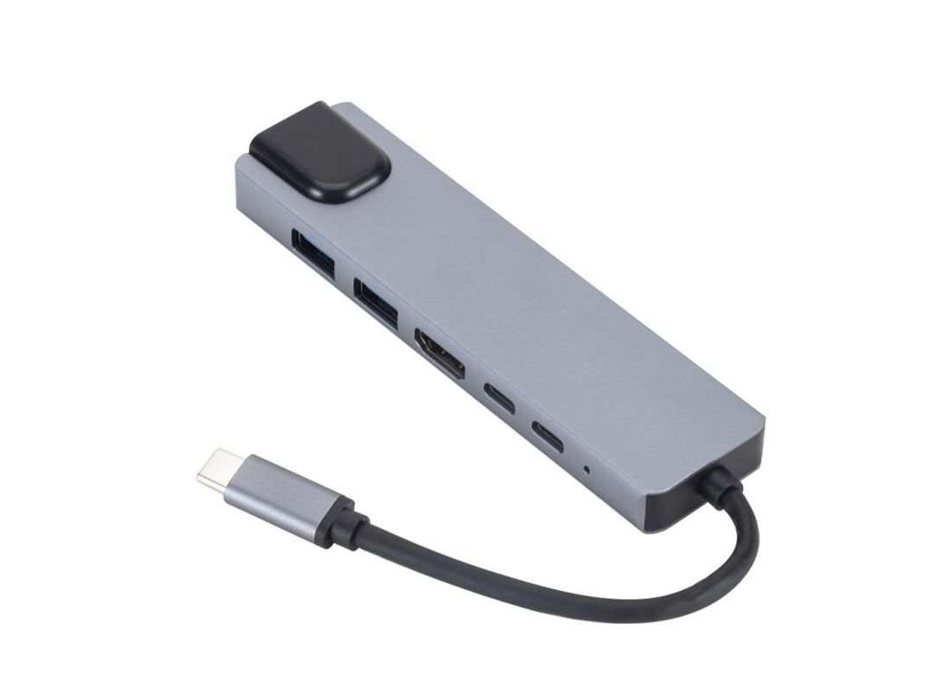 eSTUFF ES623012 dockingstation USB 3.2 Gen 1 (3.1 Gen 1) Type-C Grå