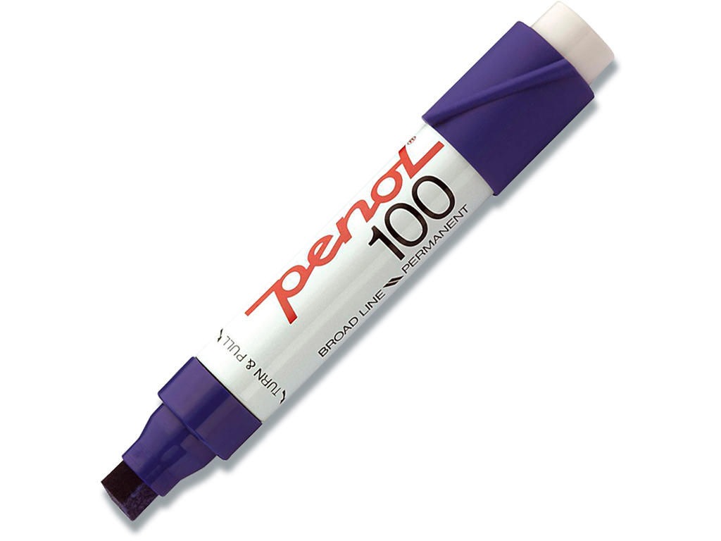 Marker, Skrå spids, 3-10 mm, Blå, Penol 100