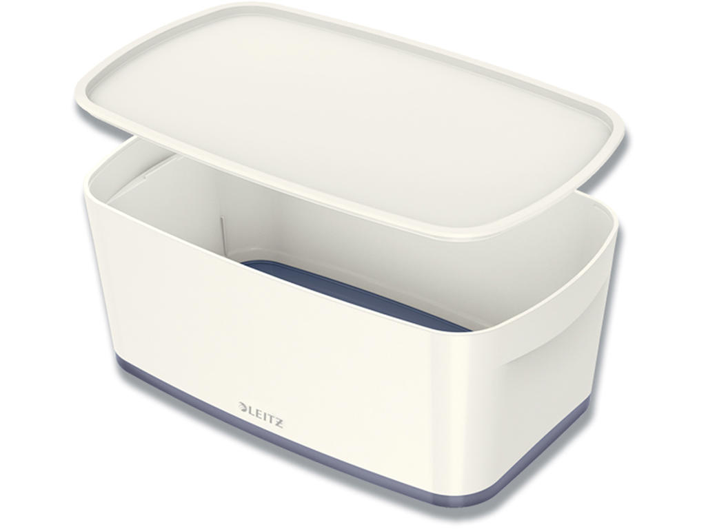 Opbevaringsboks, Small, Uden håndtag, Grå-hvid, Leitz MyBox WOW 