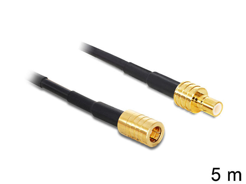 DeLOCK 88649 koaxial kabel RG-174 5 m SMB Sort