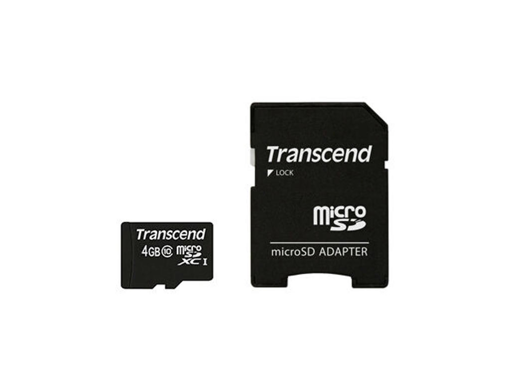 Transcend TS4GUSDHC10 hukommelseskort 4 GB MicroSDHC NAND Klasse 10