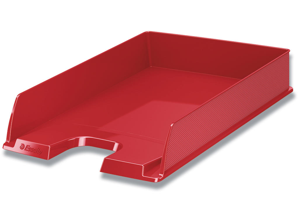 Brevbakke, Rød, A4, Udvendig: B25.4xH6.1xD35 cm, Esselte Europost VIVIDA 