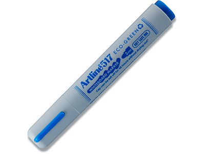 Whiteboard marker, Rund spids, Blå, 3 mm, Artline ECO-GREEN 517