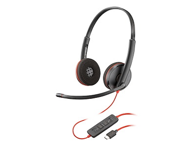HP Poly Poly Blackwire C3220 Stereo USB-C Headset +Carry Case