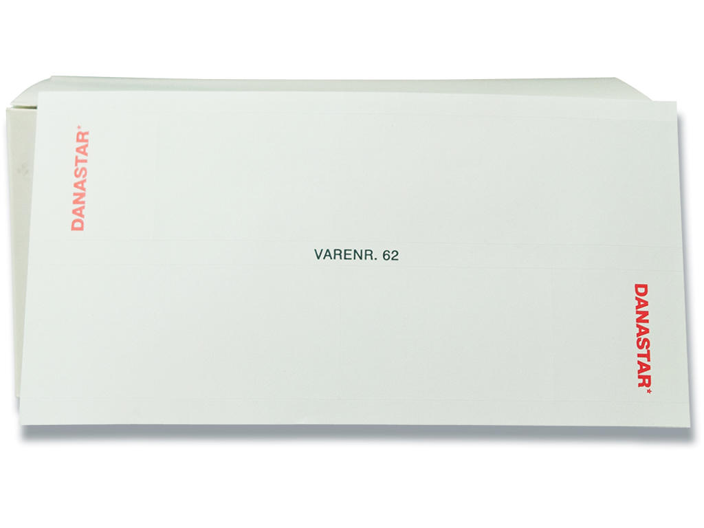 Frankeringsetiketter, 37.5x140 mm, Kompatibel, 1000 etiketter, Danastar Dobbelt