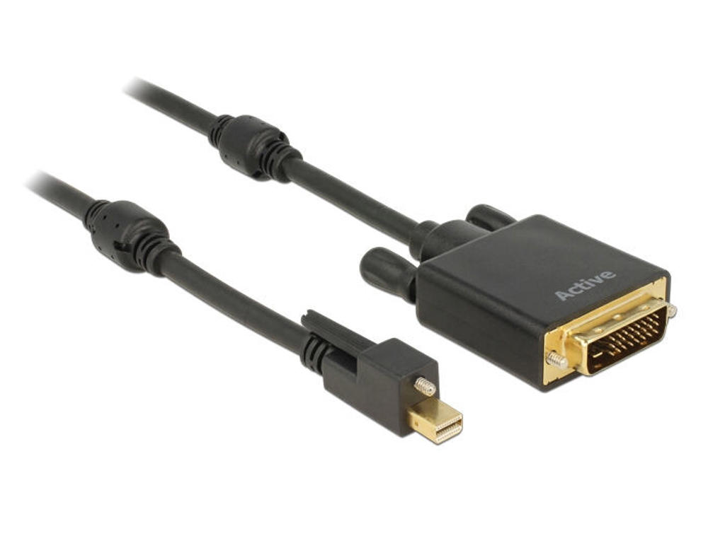 DeLOCK 85637 videokabel adapter 5 m Mini DisplayPort DVI Sort