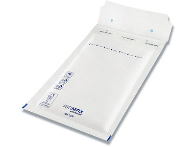 Boblekuvert, Indvendig: 115x215 mm, Hvid, 1 stk, Airmax No. 12/B W2
